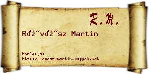 Révész Martin névjegykártya